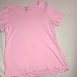 White stag light pink tee